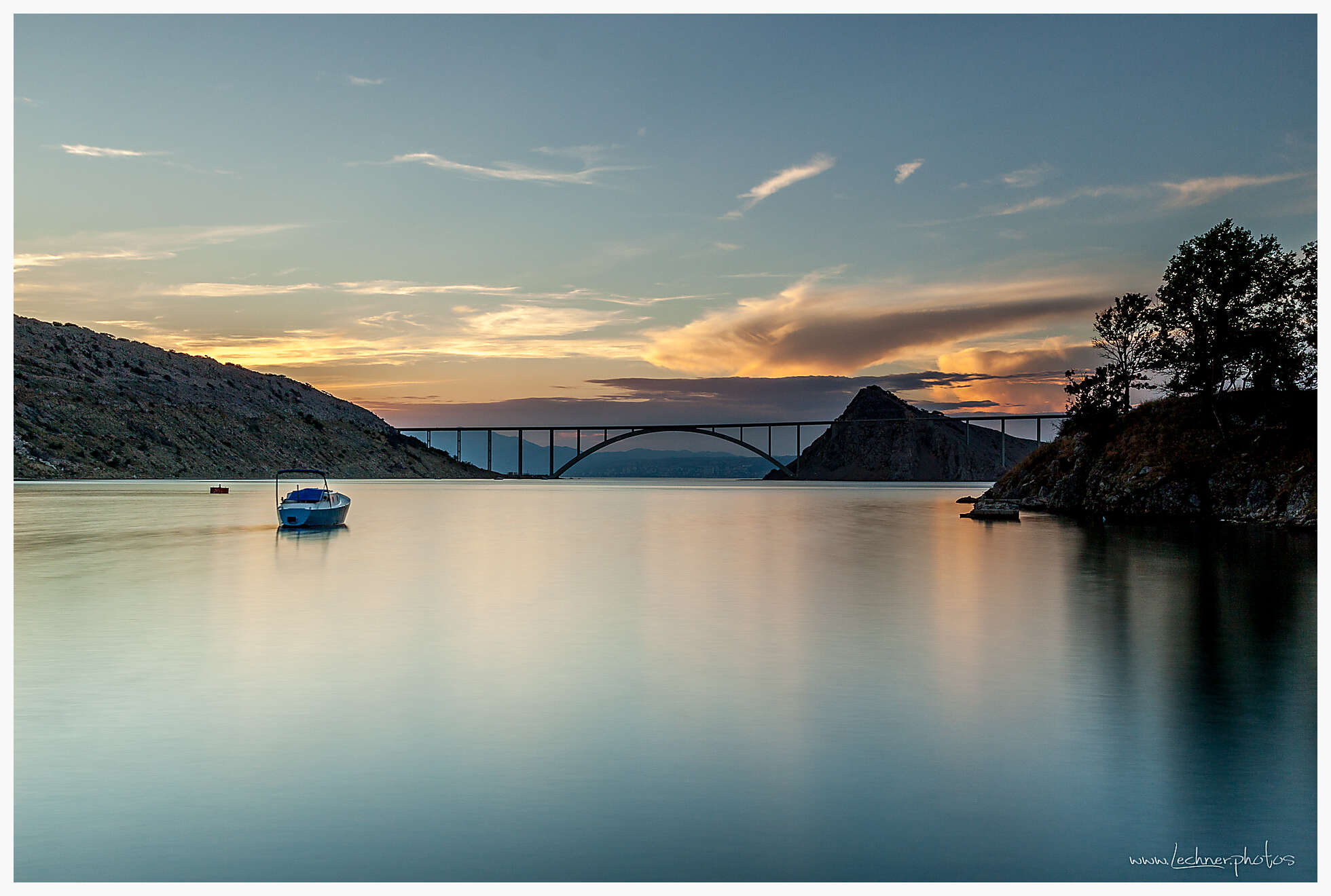 Bridge to Krk at Sunrise