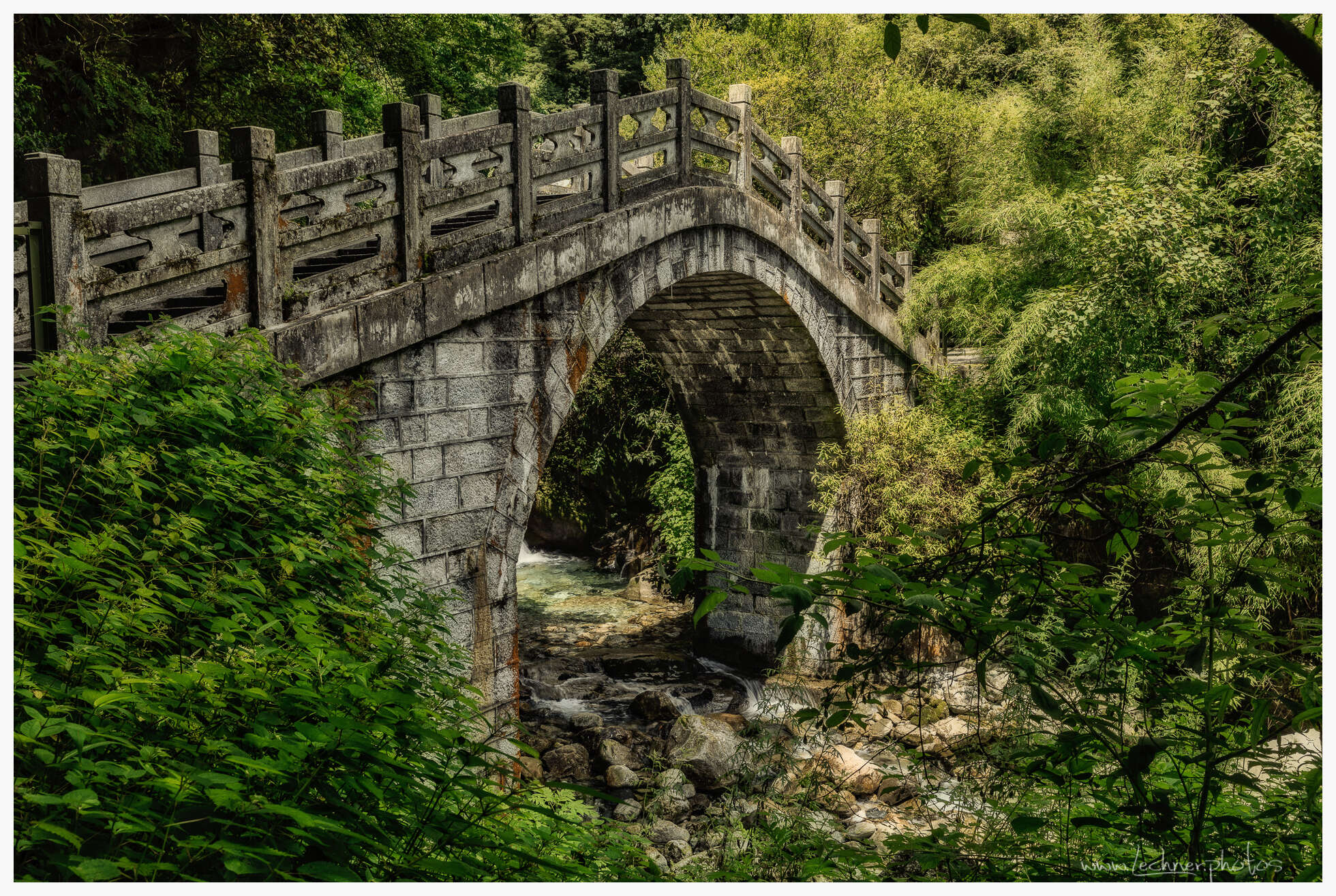 Ancient stone bridge in Yunnan