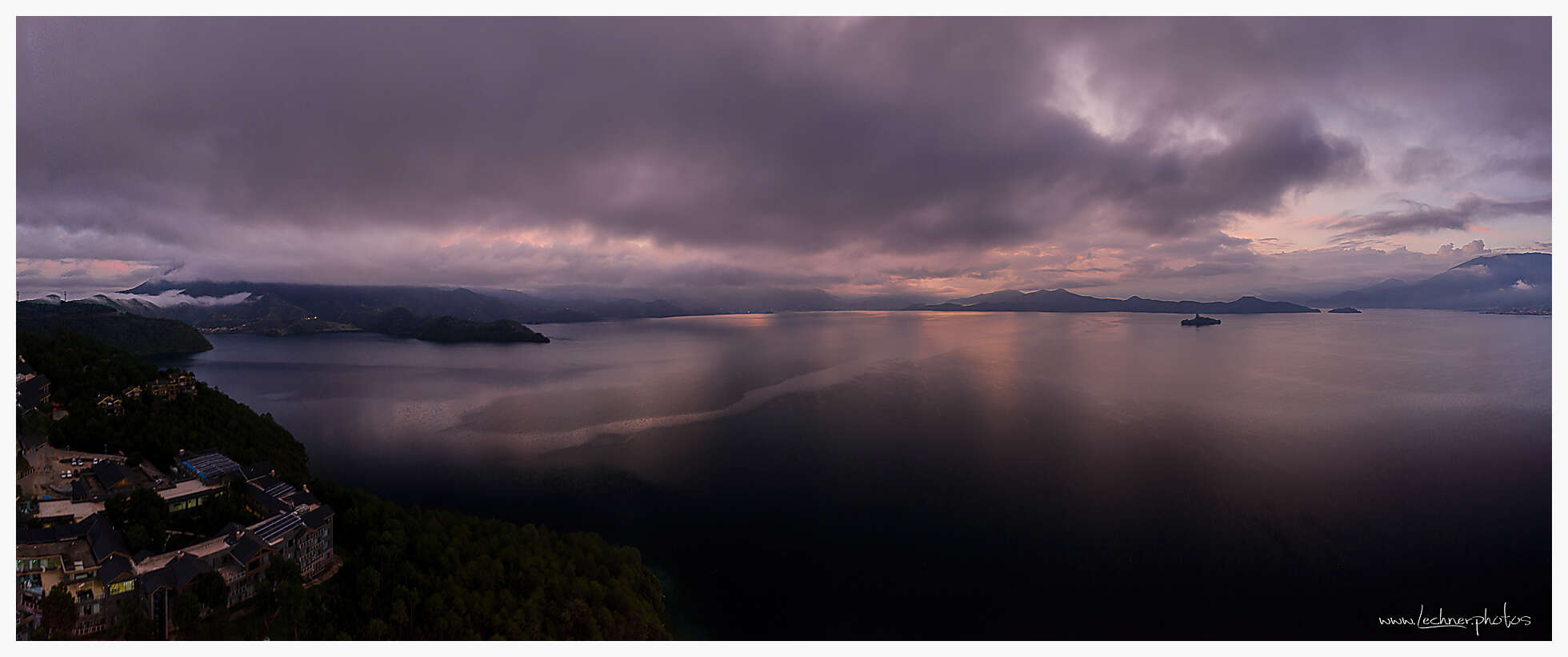 Sun rises at Lugu Lake Yunnan