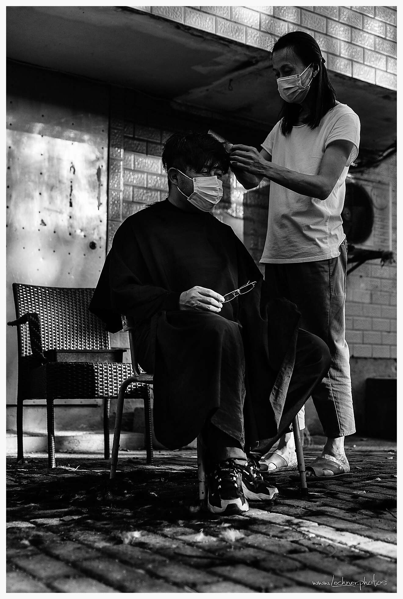 Street Barber after lockdown is lifted