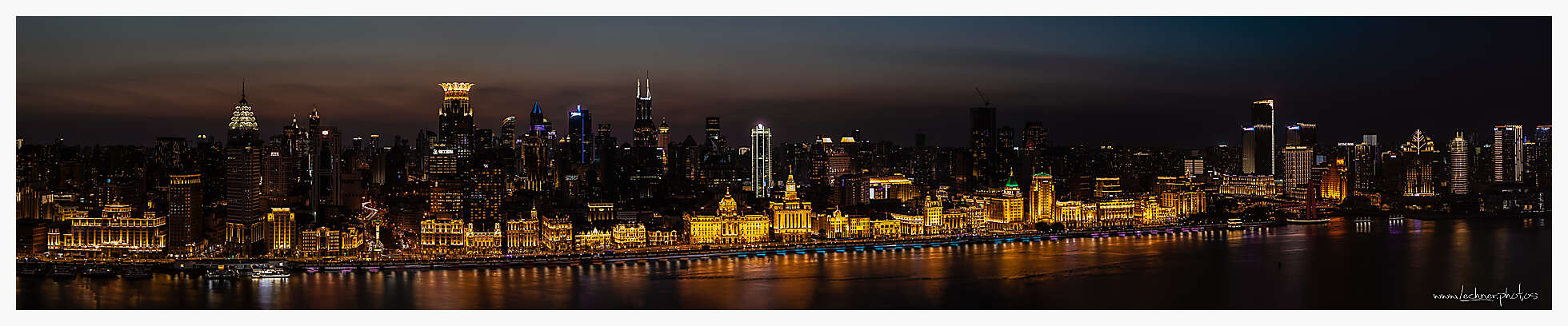 Bund panorama after sunset