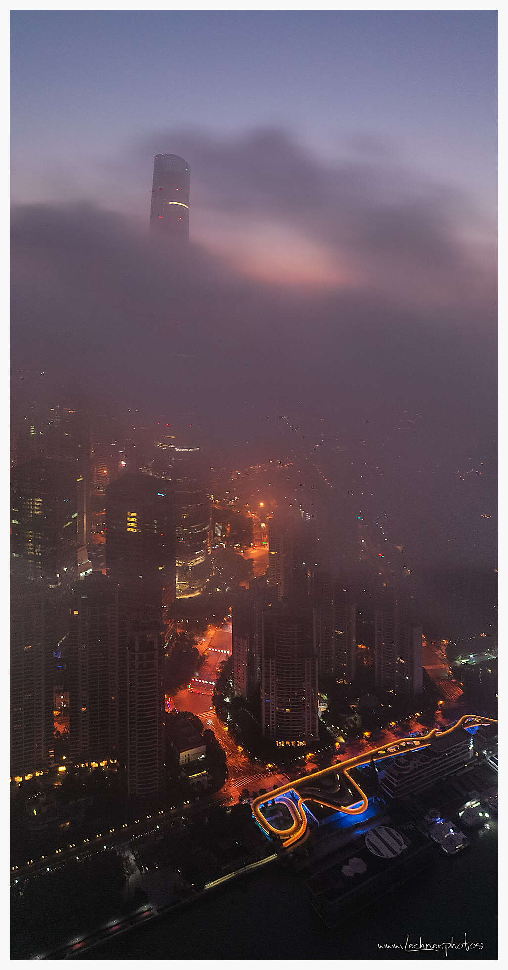 Shanghai Tower in the clouds