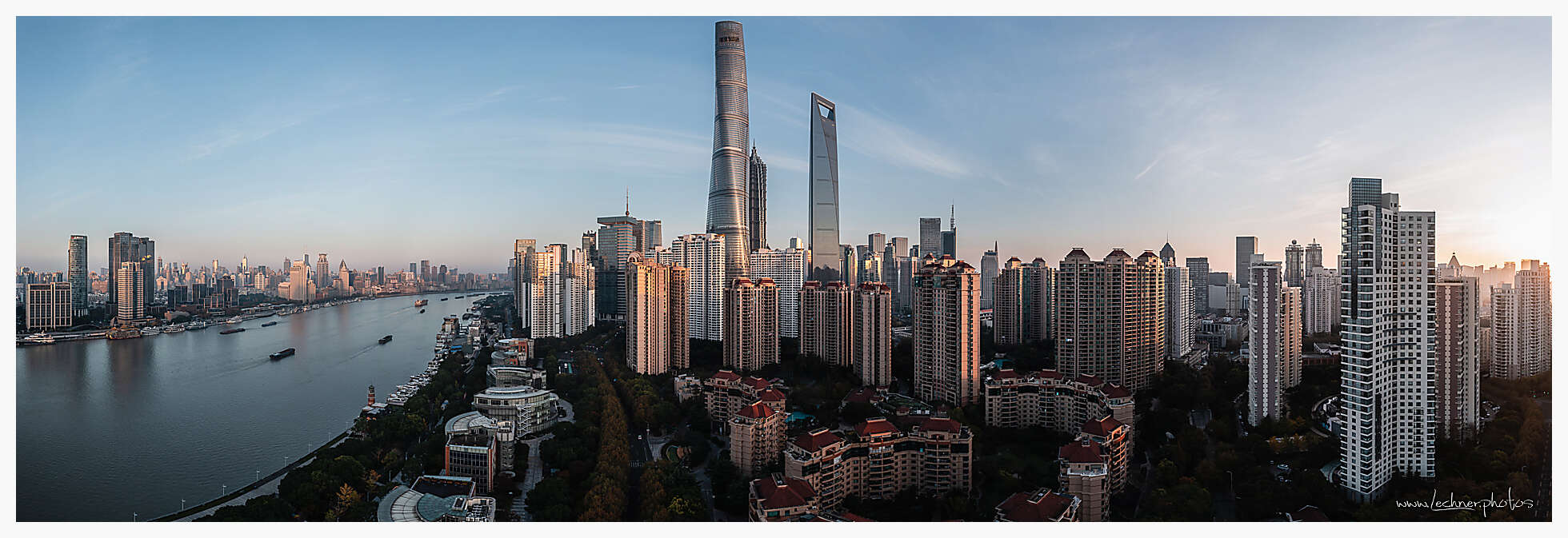 20211120 sunrise lower pano pudong - Shanghai Skyline