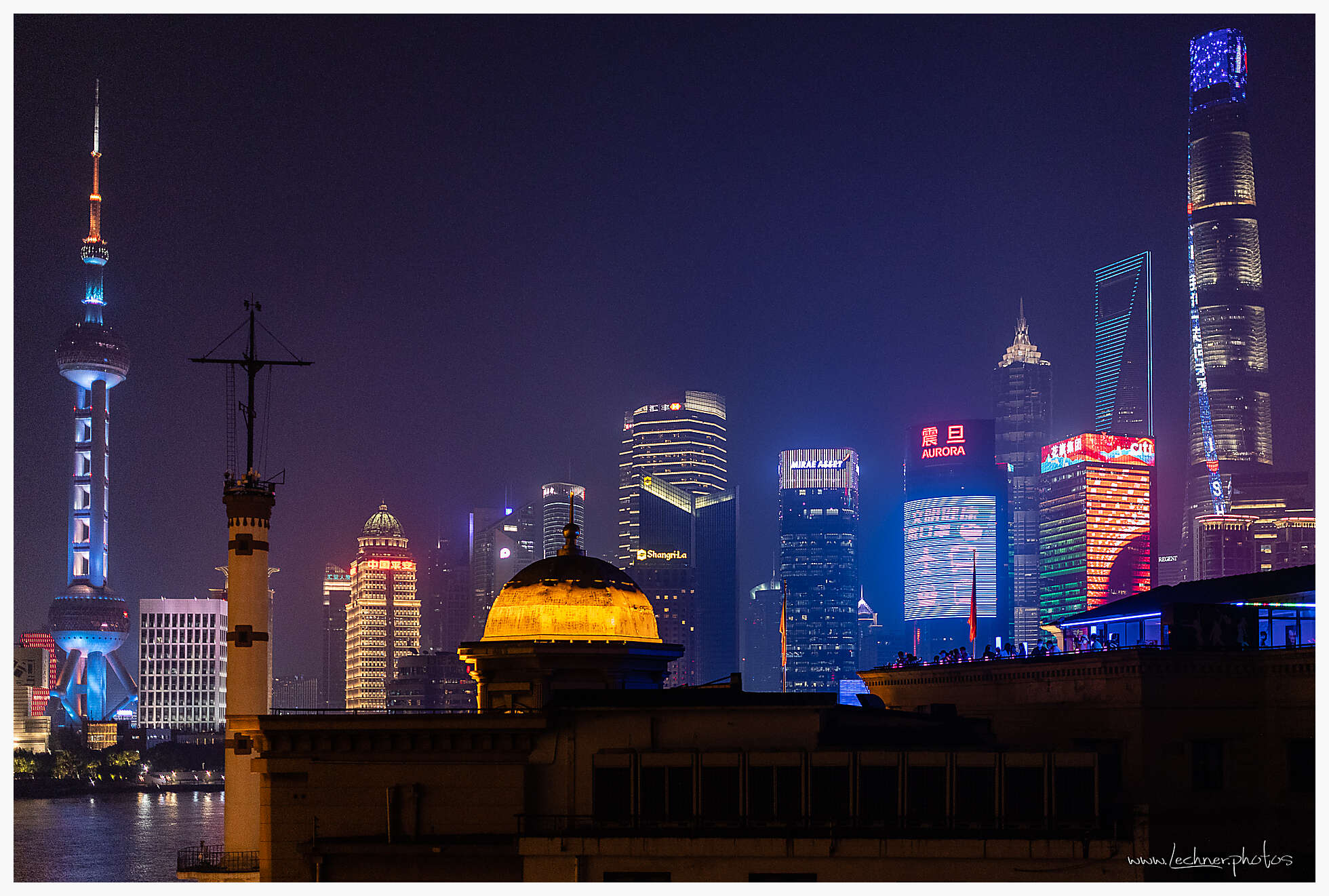 Shanghai skyline from the rooftop
