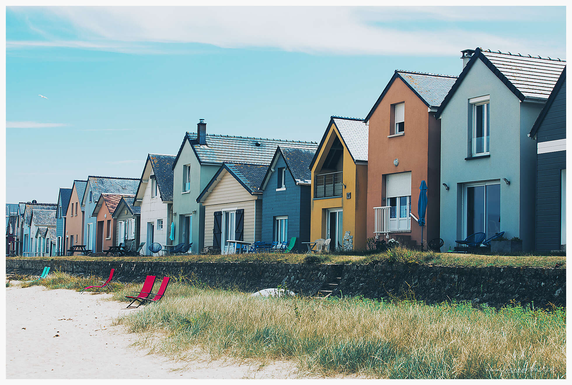 Beach huts at Utah beach