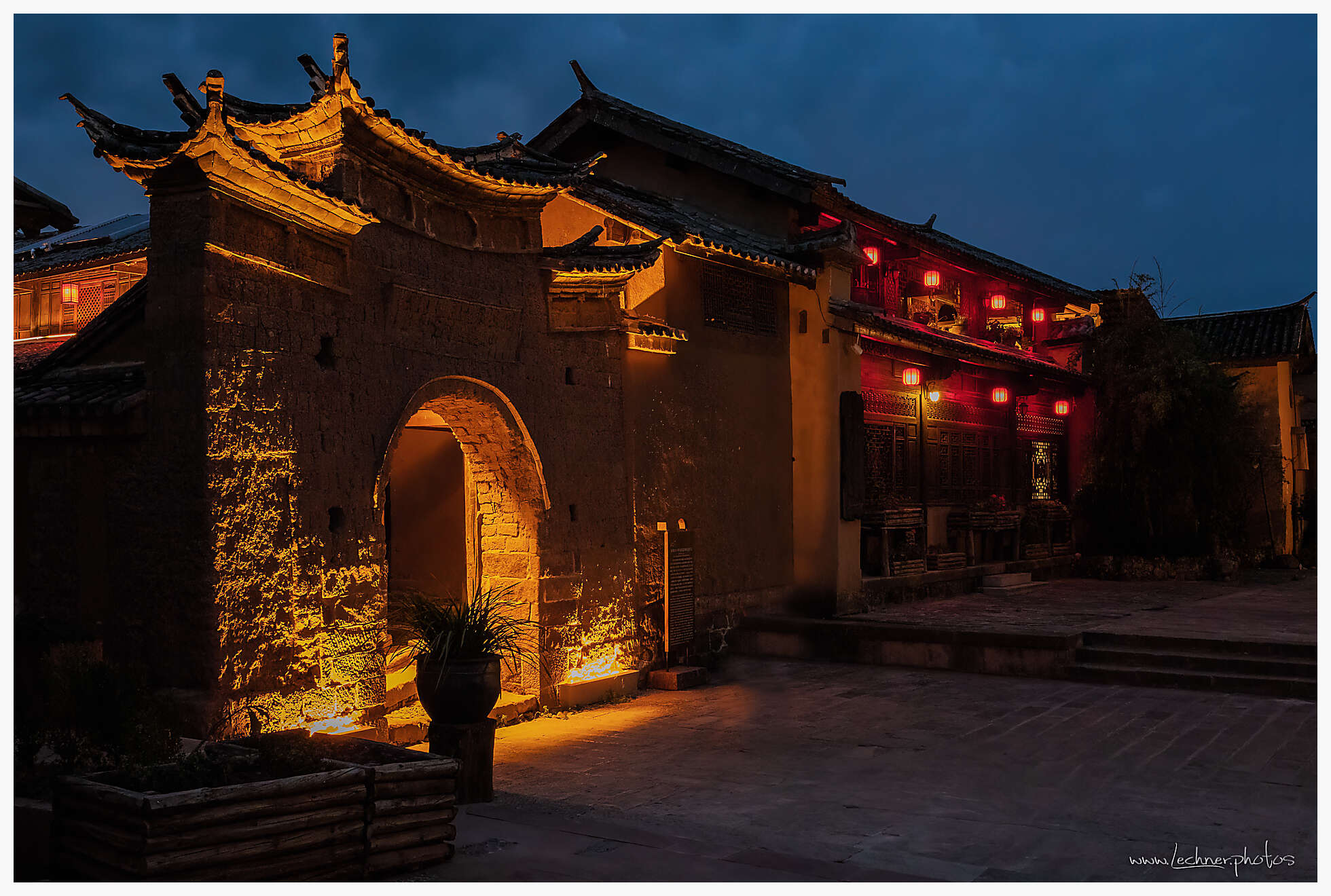 Shaxi Old Town at night