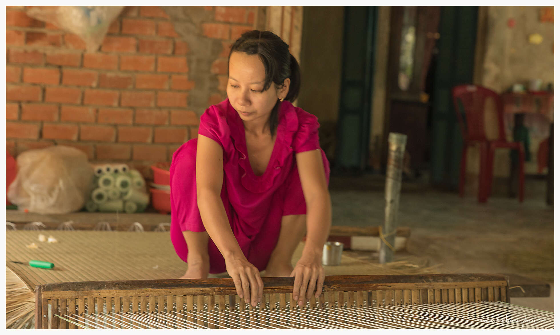 Mekong Delta Bamboo mat factory